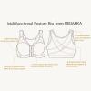 DELIMIRA Women's Front Closure Posture Wireless Back Support Full Coverage Bra Barely Buff 40D view 4
