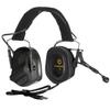 EARMOR M32 PLUS 2024 Version Tactical Headset Hunting & Shooting Earmuffs with Microphone, Sound Amplification, Nato TP120 Jacket, Black