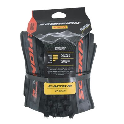 Pirelli Scorpion E-MTB M Red Color Edition Mountain Bicycle Tire 27.5x2.6 - Tubeless High-Performance Tear-Resistant E-MTB Tire for XC Racing, Trail & Enduro Riding (1 Tire)
