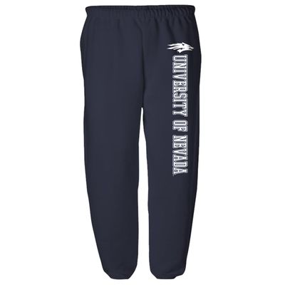 University of Nevada Reno Officially Licensed Apparel - Team Color Jogger Sweatpants, Navy, X-Large