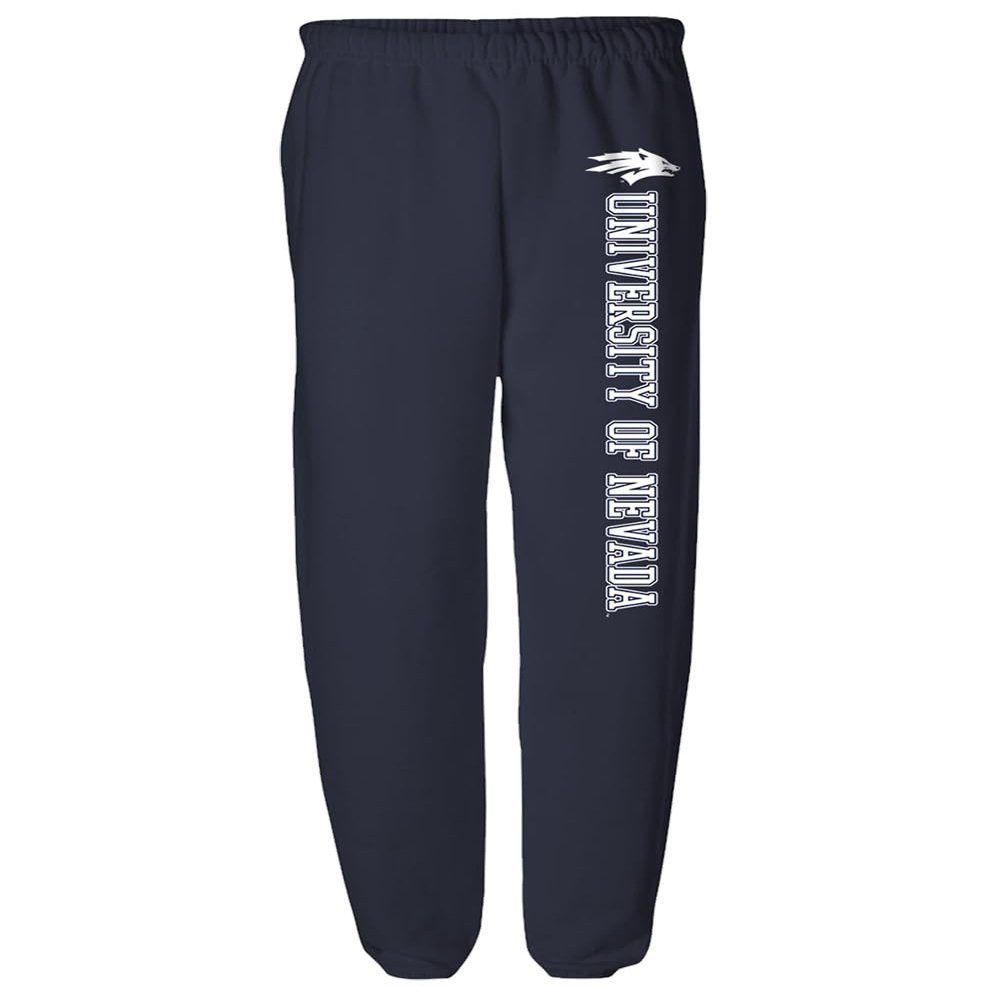 University of Nevada Reno Officially Licensed Apparel - Team Color Jogger Sweatpants, Navy, X-Large