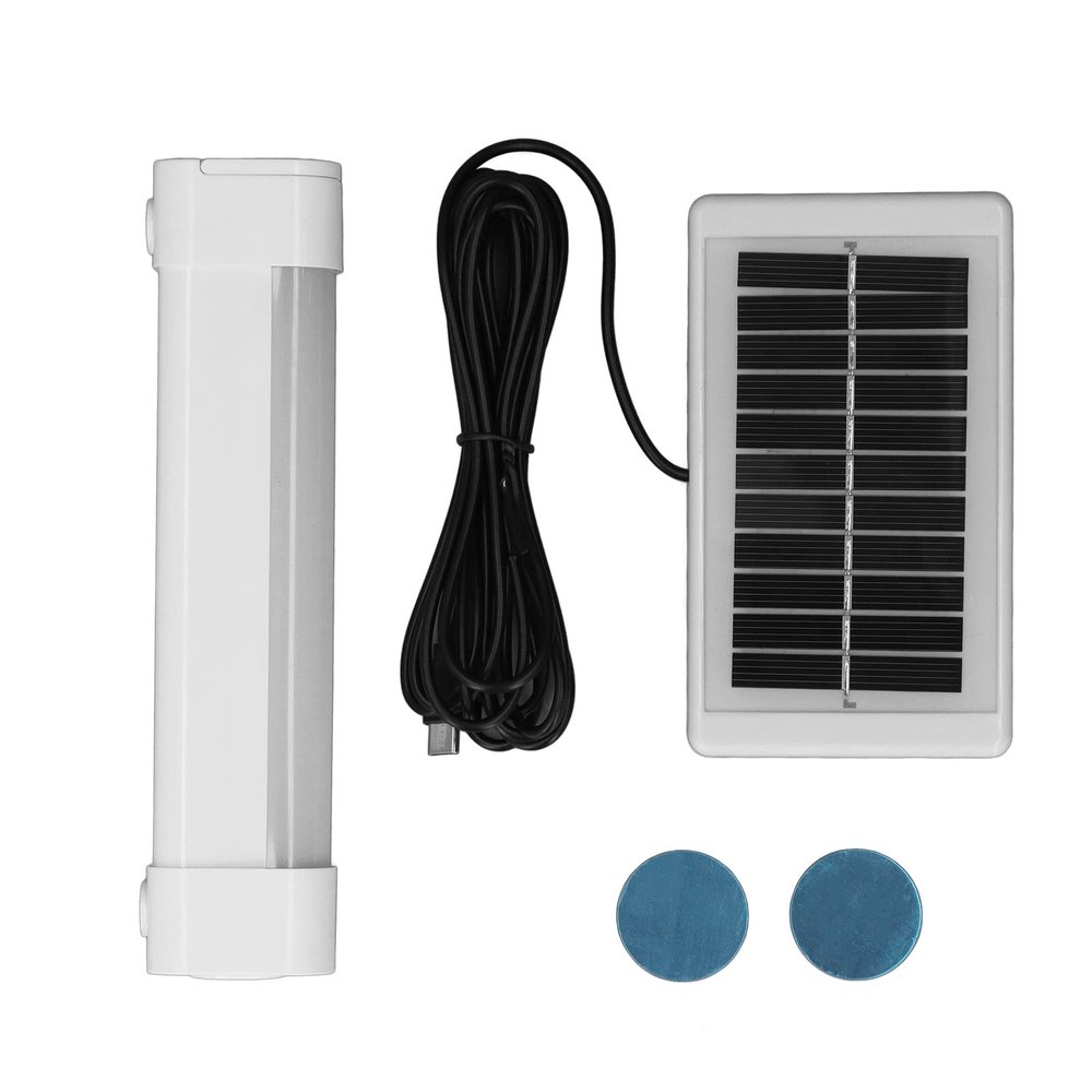 MISNODE LED Camping Tube Light with Solar Panel, Camping Lantern Rechargeable Camping Emergency Lamp Camping Accessories for Camping Hiking Fishing Power Outages