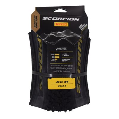 Pirelli Scorpion XC M Gold Color Edition Mountain Bicycle Tire 29x2.4 - Tubeless High-Performance Tear-Resistant MTB Tire for XC Racing, Trail and Enduro Riding (1 Tire)