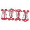 MISNODE 4pcs Fish Shape Tent Nails Aluminium Alloy Tent Pegs Ground Nail Stakes Extended Plank Floor Canopy Stakes with Spring Garden Stakes for Camping Tents Canopy(Red) view 1