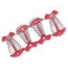 MISNODE 4pcs Fish Shape Tent Nails Aluminium Alloy Tent Pegs Ground Nail Stakes Extended Plank Floor Canopy Stakes with Spring Garden Stakes for Camping Tents Canopy(Red) view 4