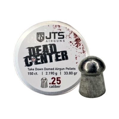 JTS Airguns Dead Center Precision .25 Cal, 33.80 Grain, Domed, 150ct