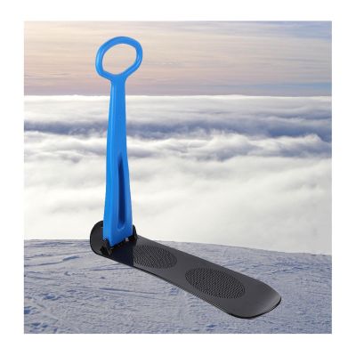 Snow Scooter, Snow Sleds for Adults, Portable Snowboard Kick-Scooter Sled with Handle, Lightweight Grass Sand Sled, Cold Resistant Ski Scooter Sledding