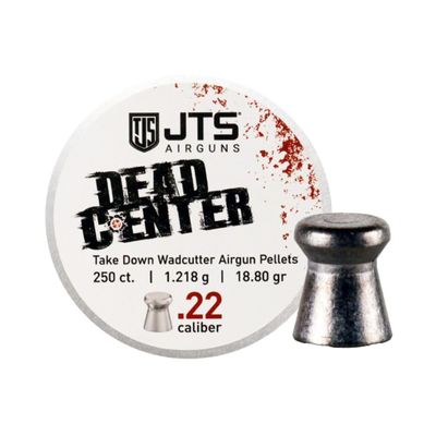 JTS Airguns Dead Center Precision .22 Cal, 18.80 Grain, Wadcutter, 250ct
