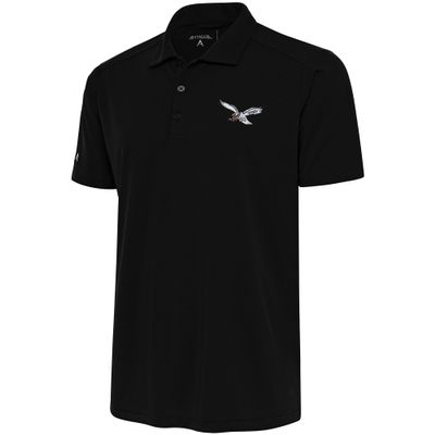 Antigua Men's Black Philadelphia Eagles Throwback Logo Legacy Pique Polo