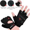 BEAST RAGE Workout Gloves for Men Gym Gloves for Weightlifting Women Fingerless with Palm Protection Padding, Breathable and Lightweight Weight Lifting Glove Cycling Pull Up (Black, M) view 2