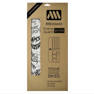 All Mountain Style Bike Frame Protector Extra - Universal Fit, 10-Piece Set for Down Tube, Chainstay, Cable Wear, High-Impact Honeycomb PVC
