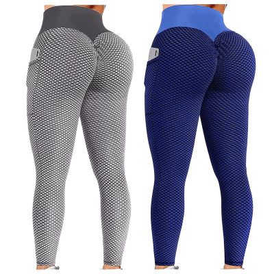 2PCS Leggings for Women Tummy Control Plus Size Leggings for Women Butt Lift High Waisted Tummy Control No See-Through Yoga Pants Workout Running Leggings Scrunch Butt Seamless Gym Booty Tights Blue