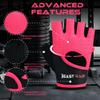 BEAST RAGE Workout Gloves for Men Gym Gloves for Weightlifting Women Fingerless with Palm Protection Padding, Breathable and Lightweight Weight Lifting Glove Cycling Pull Up (Magenta, M) view 4