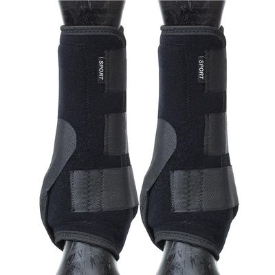 Zovator Horse Boots,Professional Sports Neoprene Boots with Shock-Absorbing, Superior Leg Protection and Comfortable Fit,Durable Splint Boots for Horses-Black (XL, Black)