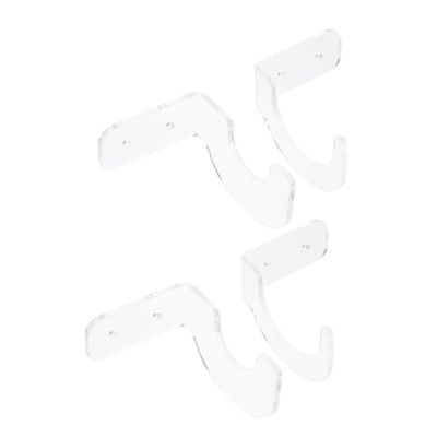 BESPORTBLE 2sets Acrylic Baseball Bat Display Stand Wall-mounted Bat Rack for Baseball Room Decor 2pairs*2