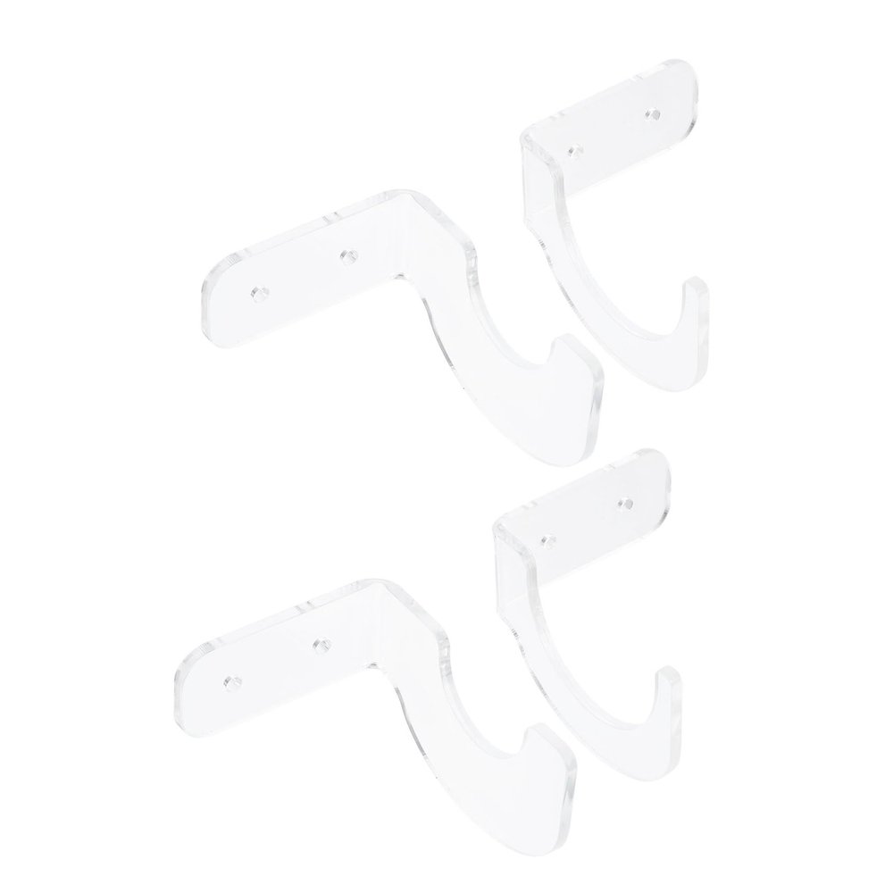 BESPORTBLE 2sets Acrylic Baseball Bat Display Stand Wall-mounted Bat Rack for Baseball Room Decor 2pairs*2