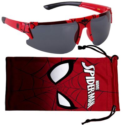Sun-Staches Marvel Spiderman Sunglasses for Kids - Stylish, Comfortable & Durable UV-Protective Spiderman Glasses With Soft Carrying Case - Officially Licensed - Spiderman Stocking Stuffers