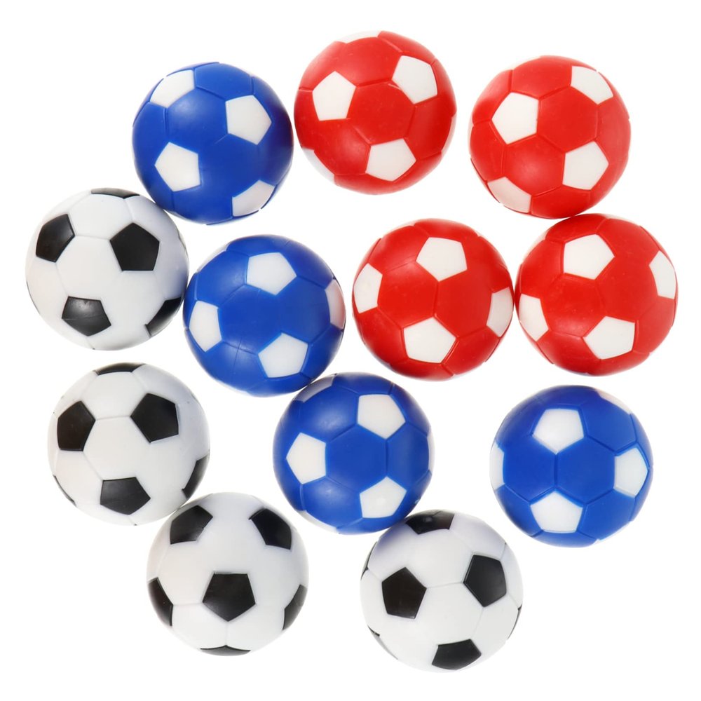 BESPORTBLE 12pcs Foosball Replacement Table Football Accessories Black White for Standard Foosball Tables
