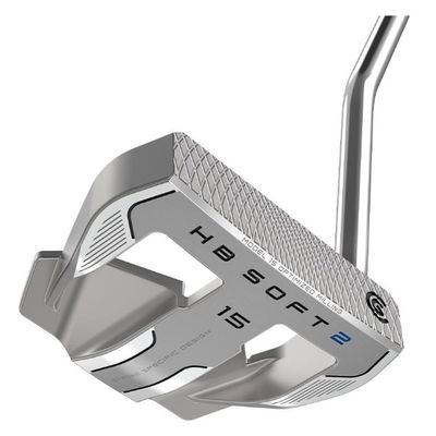 Cleveland Golf HB Soft 2 Putter (Model 15), Silver, 35", Single Bend - Oversize Grip, Right Hand