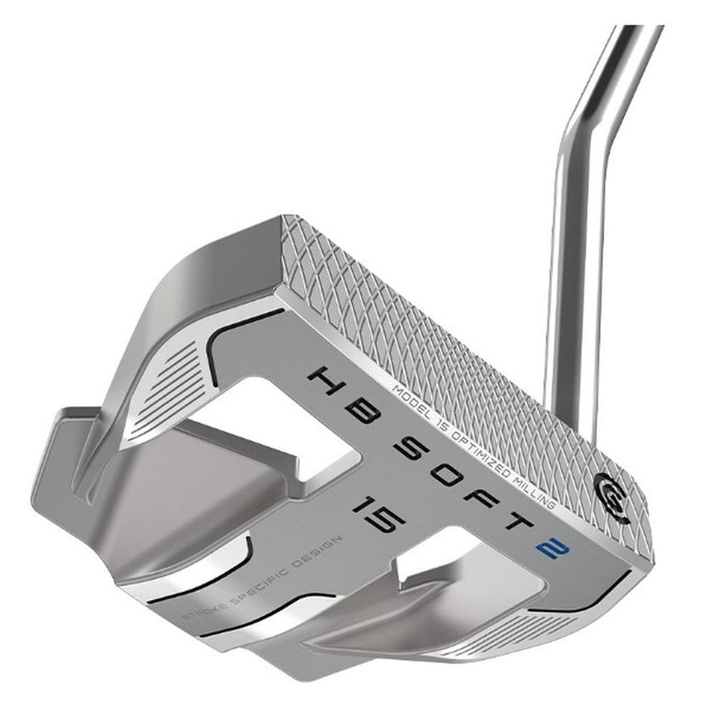 Cleveland Golf HB Soft 2 Putter (Model 15), Silver, 35", Single Bend - Oversize Grip, Right Hand