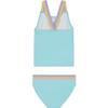 Nautica Girls' Two-Piece Bikini Swimsuit Set, UPF 50+ Sun Protection, Quick-Dry Bathing Suit, Tangerine Turquoise, 5 view 2