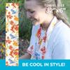 SHAKEitCOOL Original Cooling Towel  Be Cool in Style - Heat Relief, Soft, Lightweight, Sun Protection, Easy Clean - Perfect for Biking, Running, Yoga, Gym, Gardening - Flower view 2