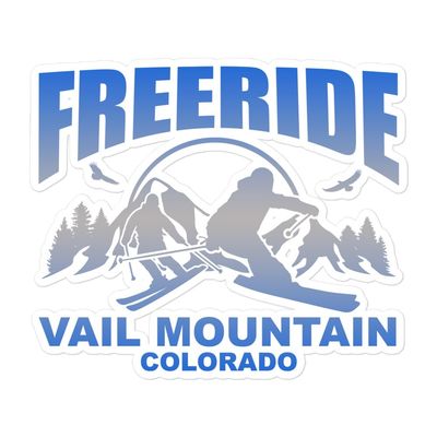 Freeride Skiing Skiers Vail Mountain Colorado Sticker