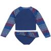 Nautica Girls' Two-Piece Rashguard Swimsuit Set, UPF 50+ Sun Protection, Quick-Dry Bathing Suit, Twilight Blue Sea, 7 view 2