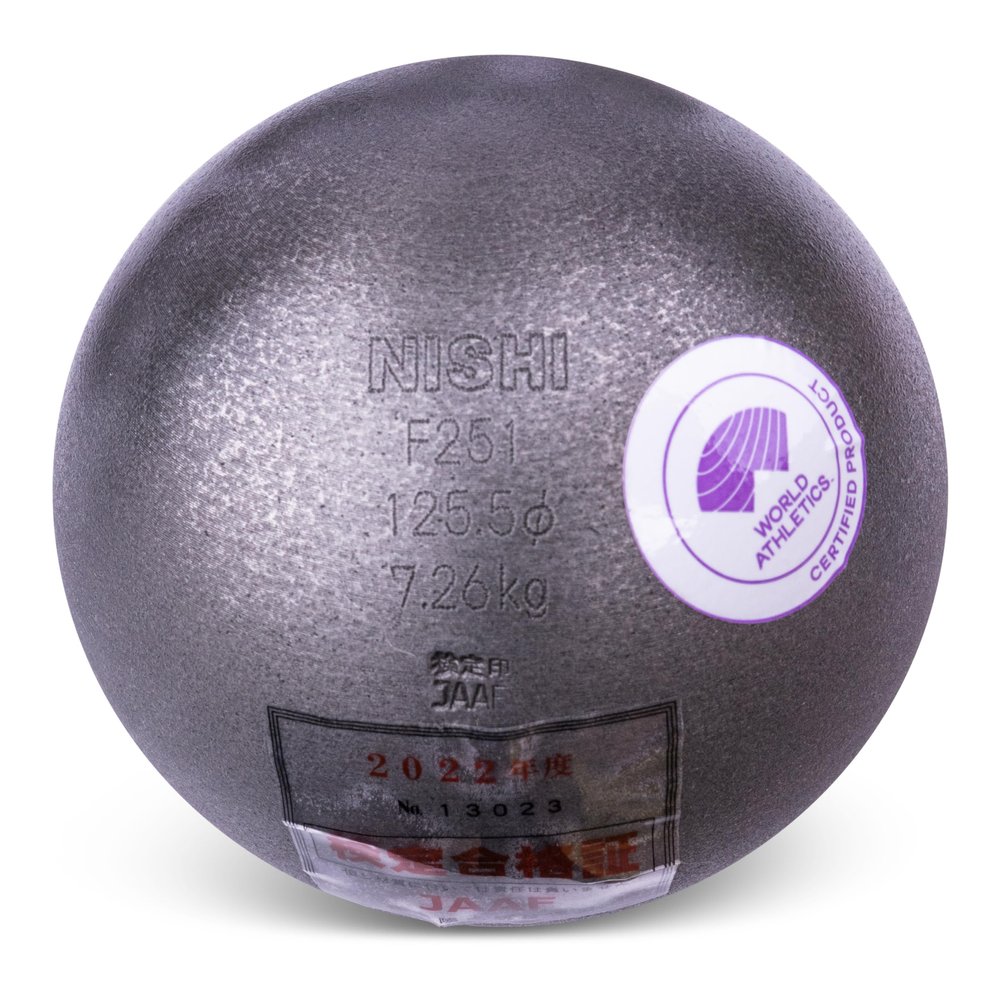 HAEST Nishi Shot Put 7.26 kg | 125.5 mm Diameter | Competition | WA Certified I-99-0087 | Large Variant | Peak Performance