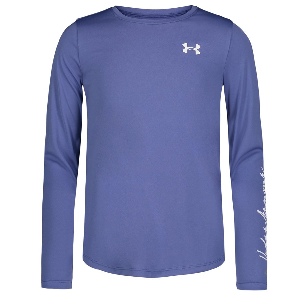 Under Armour Script Logo UPF LS, Starlight, YXL