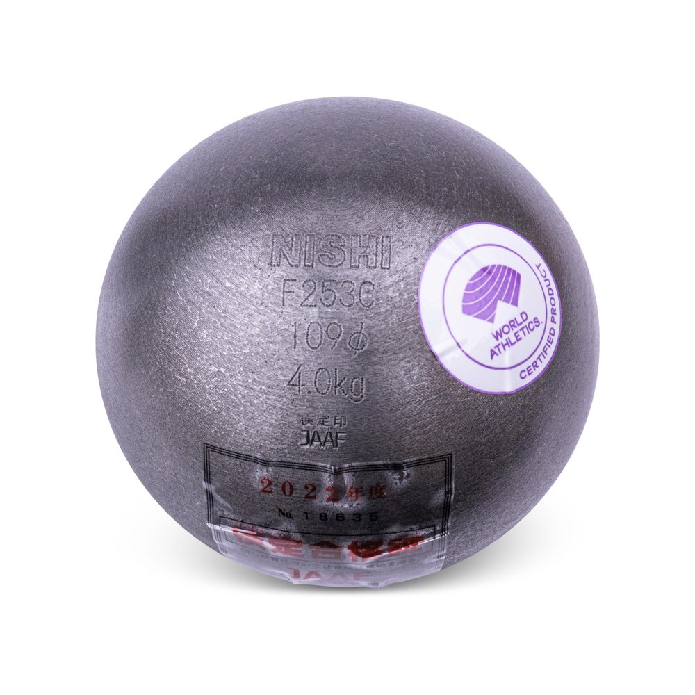 HAEST Nishi Shot Put 4 kg | 109 mm Diameter | Competition | WA Certified I-99-0084 | Extra Large | Professional Grade