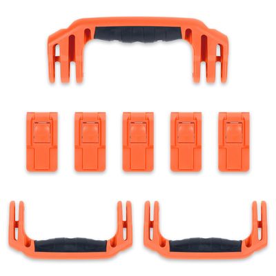 Pelican 1615 Replacement Handle & Latch Set by ColorCase - Orange Handles & Push Button Latches Latches
