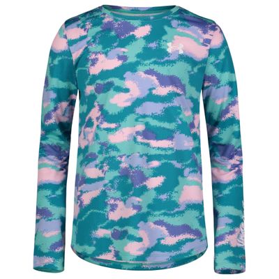 Under Armour Dissolve CAMO UPF LS, Radial Turquoise, YL