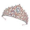 DOITOOL Wedding Bridal Headband Crown Rhinestones Elegant Rose Gold Hair Jewelry for Bride for Weddings Proms and Formal Events view 1