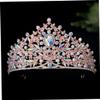 DOITOOL Wedding Bridal Headband Crown Rhinestones Elegant Rose Gold Hair Jewelry for Bride for Weddings Proms and Formal Events view 2