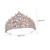 DOITOOL Wedding Bridal Headband Crown Rhinestones Elegant Rose Gold Hair Jewelry for Bride for Weddings Proms and Formal Events view 4