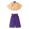 Kimono Robes and Pants Sets for Boy Girls Japanese Kimono for Kids Toddler Girls Spring Summer (Purple, 2-3 Years) view 3