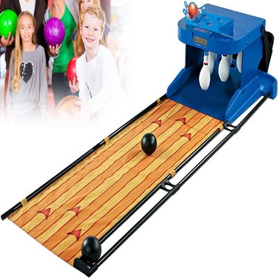 Electronic Bowling Alley Game, Indoor Bowling Ball Sports Game Console with Automatic Reset, Lighting, for Home, Game Room, Friends & Family,200x60cm