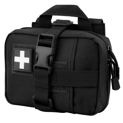 ZZY Tactical EMT Pouch, Upgrade IFAK Tear-Away First Aid Kit Tactical Small Belt First Aid Pouch Molle Medical Pouches for Travel, Outdoor Hiking, Hunting