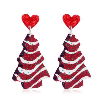 Funny Christmas Acrylic Dangle Earrings for Women Christmas Tree Earrings for Xmas Decoration