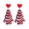 Funny Christmas Acrylic Dangle Earrings for Women Christmas Tree Earrings for Xmas Decoration view 1