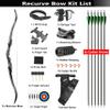62" Recurve Bow Gordon Limbs ILF Interface CNC Machining 30-60Lbs for Adult Archery Competition Athletic Right Hand (50Lbs, Black) view 2