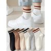 5 Pairs Of Men's Socks, Mid-calf Spring, Fall And Winter Thin Cotton Striped Sports Stockings view 3
