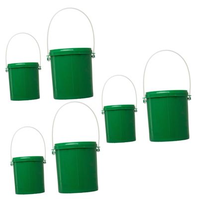 LIOOBO 6 Pcs Worm Bucket Live Lures Bucket Small Fishing Bucket Worm Bait Container Worm Lures Container Organizer with Lid Bucket Lure Holder Fish Lures Bucket Plastic Living Body Tool