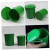 LIOOBO 6 Pcs Worm Bucket Live Lures Bucket Small Fishing Bucket Worm Bait Container Worm Lures Container Organizer with Lid Bucket Lure Holder Fish Lures Bucket Plastic Living Body Tool view 3