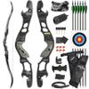 62" Recurve Bow Gordon Limbs ILF Interface CNC Machining 30-60Lbs for Adult Archery Competition Athletic Right Hand (45Lbs, Black) view 1