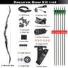 62" Recurve Bow Gordon Limbs ILF Interface CNC Machining 30-60Lbs for Adult Archery Competition Athletic Right Hand (45Lbs, Black) view 2