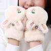delyx Winter plush warm gloves rabbit flap cartoon embroidery winter gloves view 4