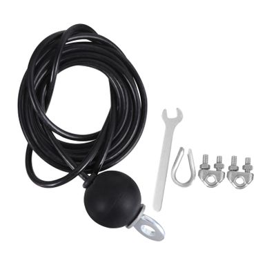 NOLITOY 1set Adjustable Pu Coated Steel Cable for Gym Equipment Fitness Wire Rope for High Pulley Pull Down for