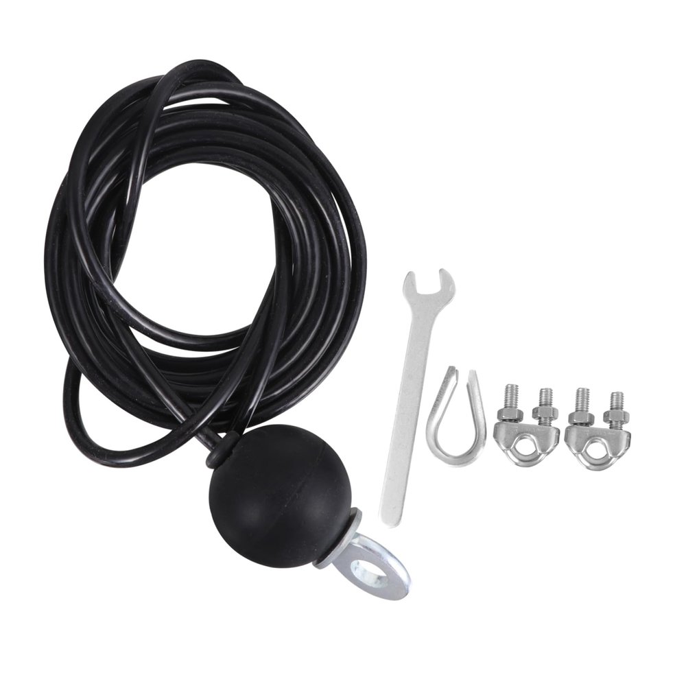 NOLITOY 1set Adjustable Pu Coated Steel Cable for Gym Equipment Fitness Wire Rope for High Pulley Pull Down for